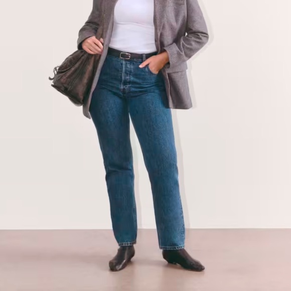 Everlane 90s Cheeky Jeans In Atlantic Blue Size 27 Cropped - Picture 2 of 12